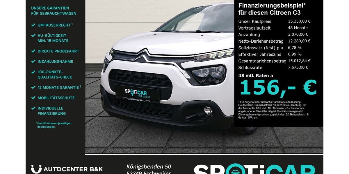Citroen C3 22.300 km 15.350 &euro; Eschweiler 52249