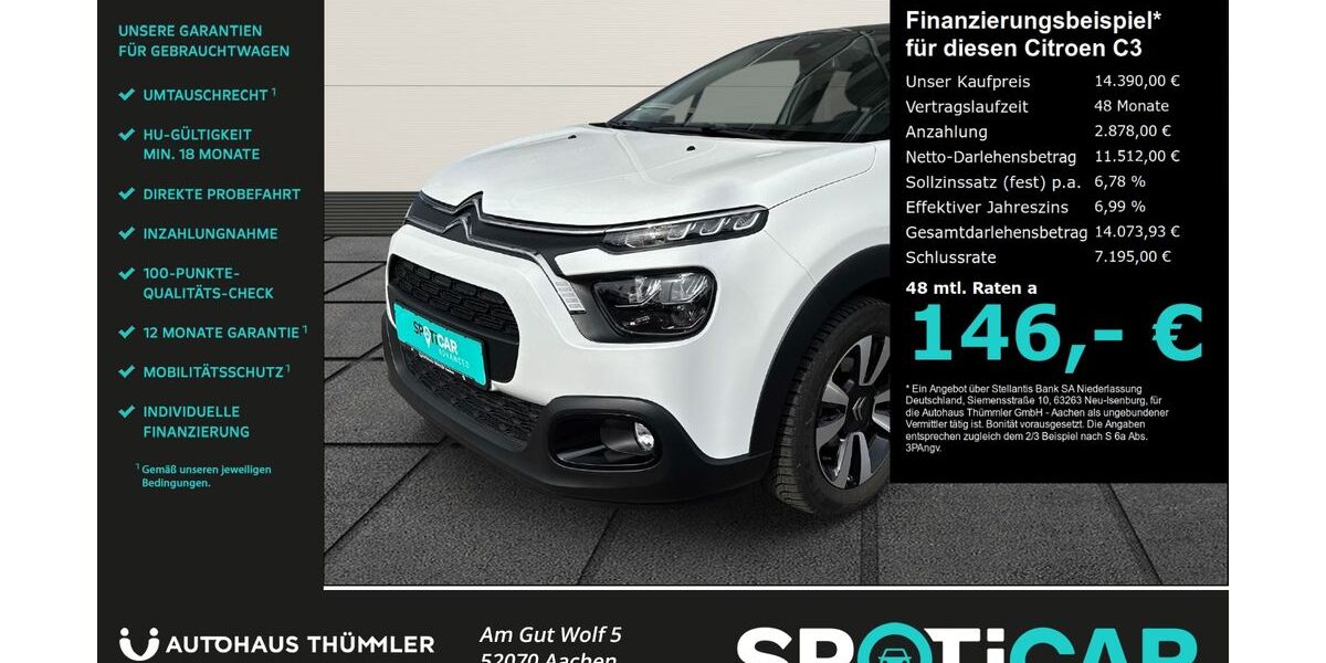 Citroen C3 7.821 km 14.390 &euro; Aachen 52070