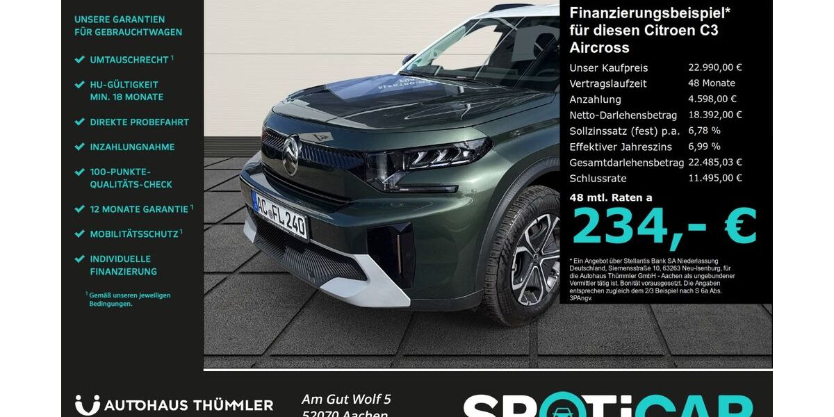 Citroen C3 Aircross 11.900 km 22.690 &euro; Aachen 52070