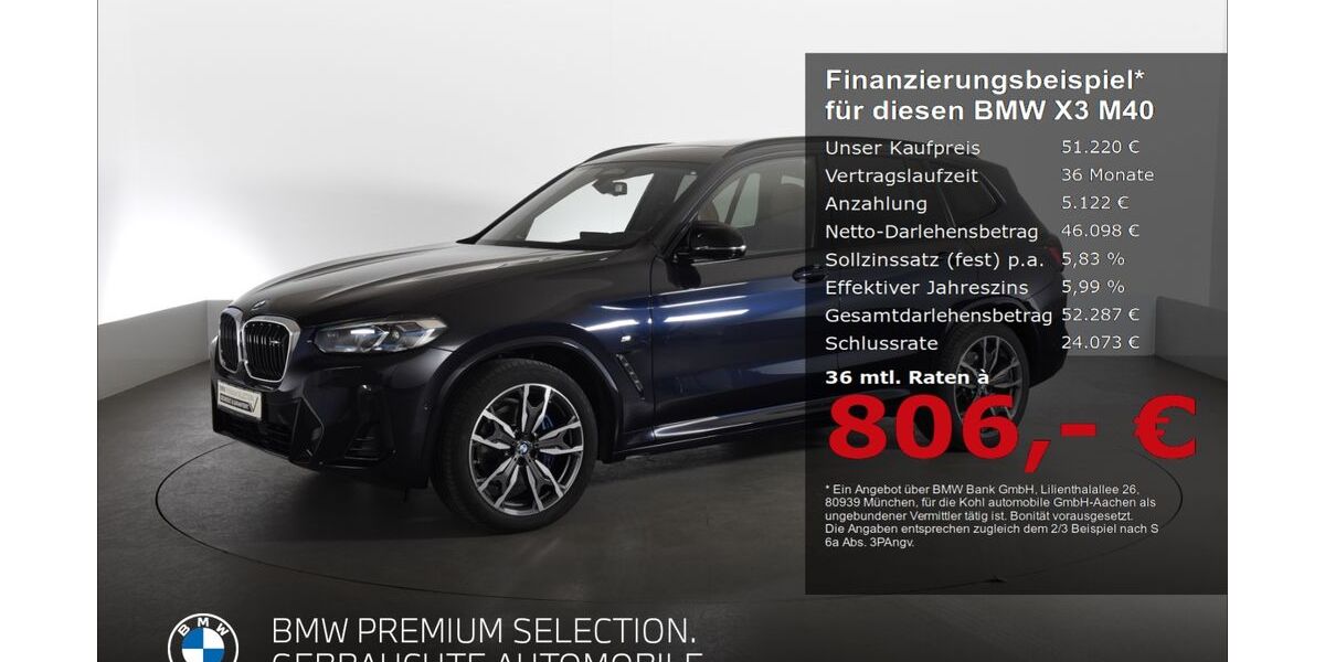BMW X3 M40 76.877 km 47.770 &euro; Aachen 52078